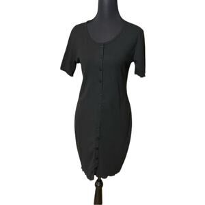 Therapy Black Scoop Neck Sheath short Dress large bodycon date night